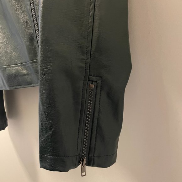 Skies Are Blue Vegan Leather Moto Jacket, Large - Picture 8 of 10